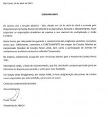 Cancelamento das Seletivas do Campeonato Mundial de Cavalos Novos 2013